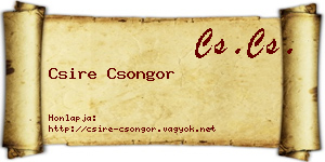 Csire Csongor névjegykártya