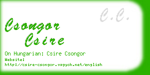 csongor csire business card